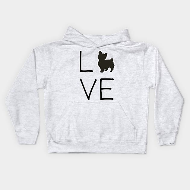 Yorkie Love Kids Hoodie by yaney85